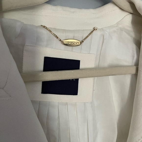 Magaschoni collection ivory overstitched blazer XL - Picture 6 of 15
